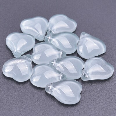 20 de bucăți din sticlă în formă de inimă, mărgele de flori petale, cercei, brățară, accesorii pentru acoperirea capului, mărgele cu pandantiv cu petale de sticlă.