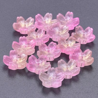 20 de bucăți din sticlă în formă de inimă, mărgele de flori petale, cercei, brățară, accesorii pentru acoperirea capului, mărgele cu pandantiv cu petale de sticlă.