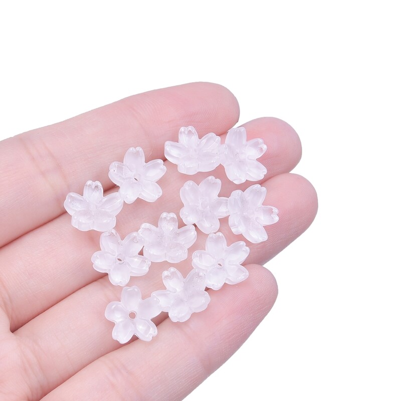 20 de bucăți din sticlă în formă de inimă, mărgele de flori petale, cercei, brățară, accesorii pentru acoperirea capului, mărgele cu pandantiv cu petale de sticlă.