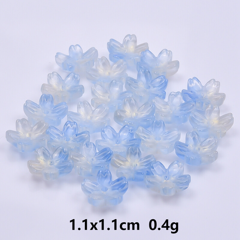 20 de bucăți din sticlă în formă de inimă, mărgele de flori petale, cercei, brățară, accesorii pentru acoperirea capului, mărgele cu pandantiv cu petale de sticlă.