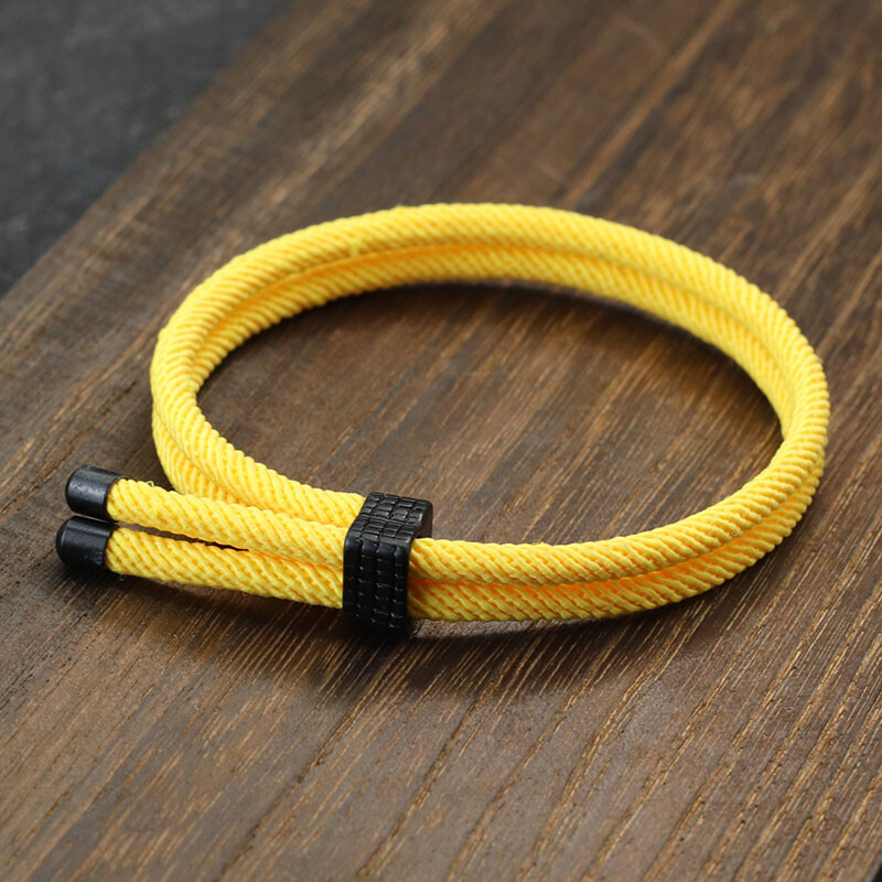 Nový minimalistický pánsky náramok, 4 mm nylonový lano, dvojvrstvový látkový náramok, nastaviteľný plážový náramok, doplnky na ruku, mužský darček