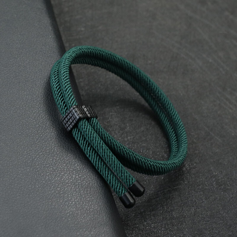 Nový minimalistický pánsky náramok, 4 mm nylonový lano, dvojvrstvový látkový náramok, nastaviteľný plážový náramok, doplnky na ruku, mužský darček