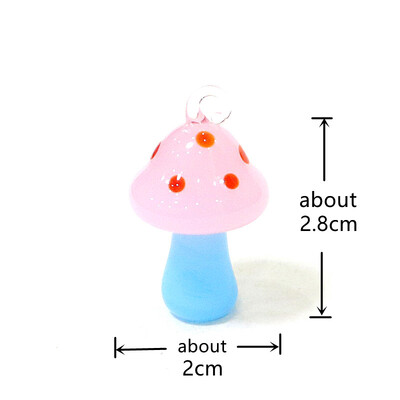 2 ks mini roztomilý prívesok s hubami, ručne vyrobený sklenený prívesok, DIY módny náhrdelník pre ženy a dievčatá, kreatívny dizajn, dámske šperky, párty