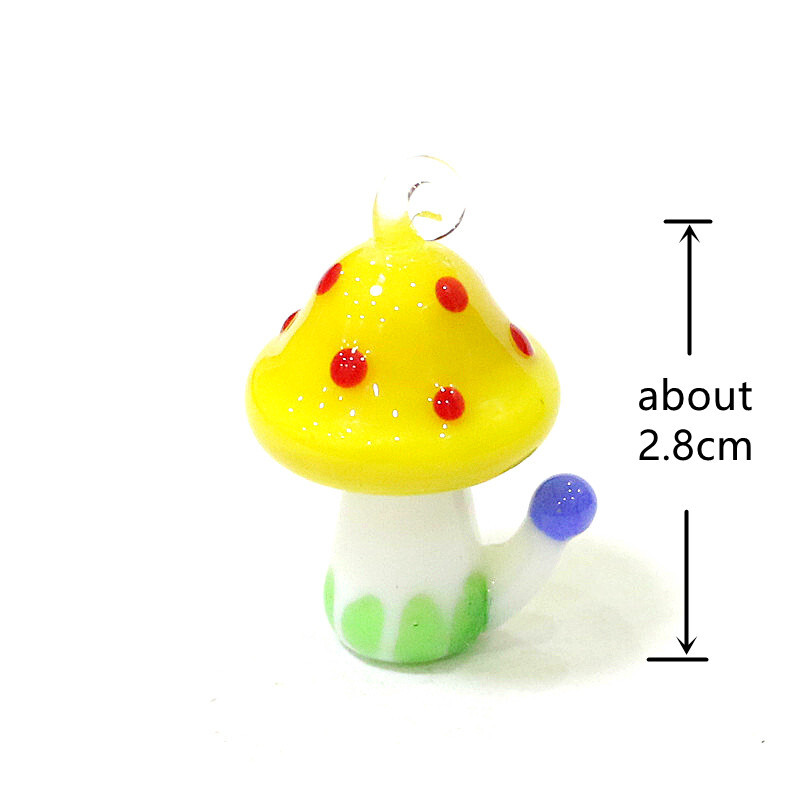 2 ks mini roztomilý prívesok s hubami, ručne vyrobený sklenený prívesok, DIY módny náhrdelník pre ženy a dievčatá, kreatívny dizajn, dámske šperky, párty