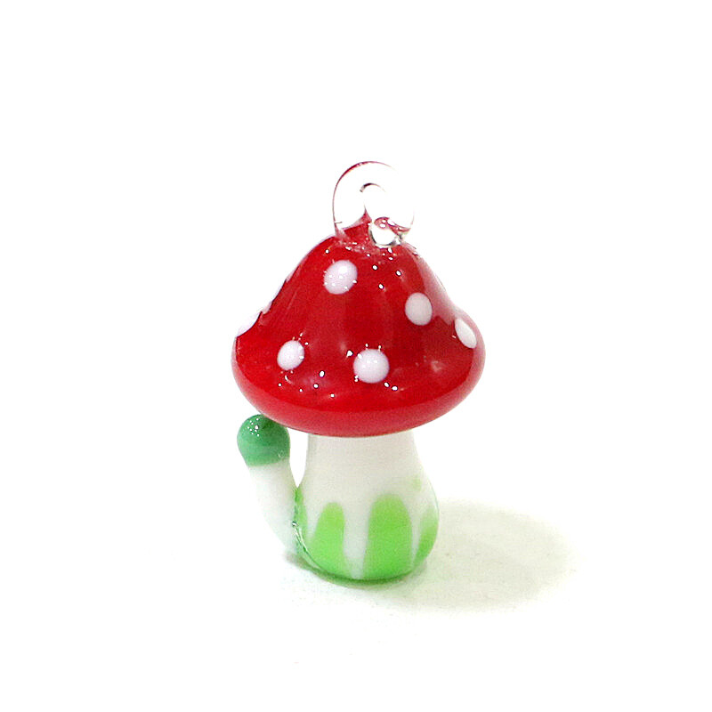2 ks mini roztomilý prívesok s hubami, ručne vyrobený sklenený prívesok, DIY módny náhrdelník pre ženy a dievčatá, kreatívny dizajn, dámske šperky, párty