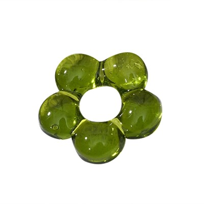 Vitrāžas piekariņi dobi piecu ziedu pērlīšu šarmu ornaments DIY atslēgu piekariņi Auskari rotaslietas aksesuāri Viegli lietojami