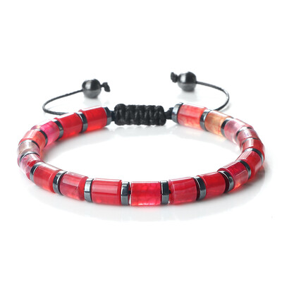 Nova plava pletena narukvica u obliku cilindra, okrugli crni žučni kamen, razmaknica, lančić od ahata, žene, muškarci, prirodni Pulsera nakit, poklon