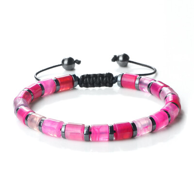 Nova plava pletena narukvica u obliku cilindra, okrugli crni žučni kamen, razmaknica, lančić od ahata, žene, muškarci, prirodni Pulsera nakit, poklon