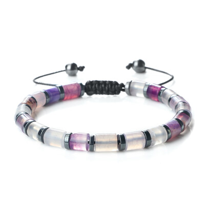 Nova plava pletena narukvica u obliku cilindra, okrugli crni žučni kamen, razmaknica, lančić od ahata, žene, muškarci, prirodni Pulsera nakit, poklon