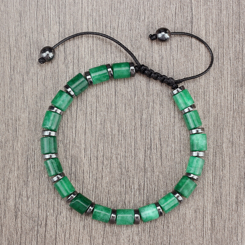 Nova plava pletena narukvica u obliku cilindra, okrugli crni žučni kamen, razmaknica, lančić od ahata, žene, muškarci, prirodni Pulsera nakit, poklon