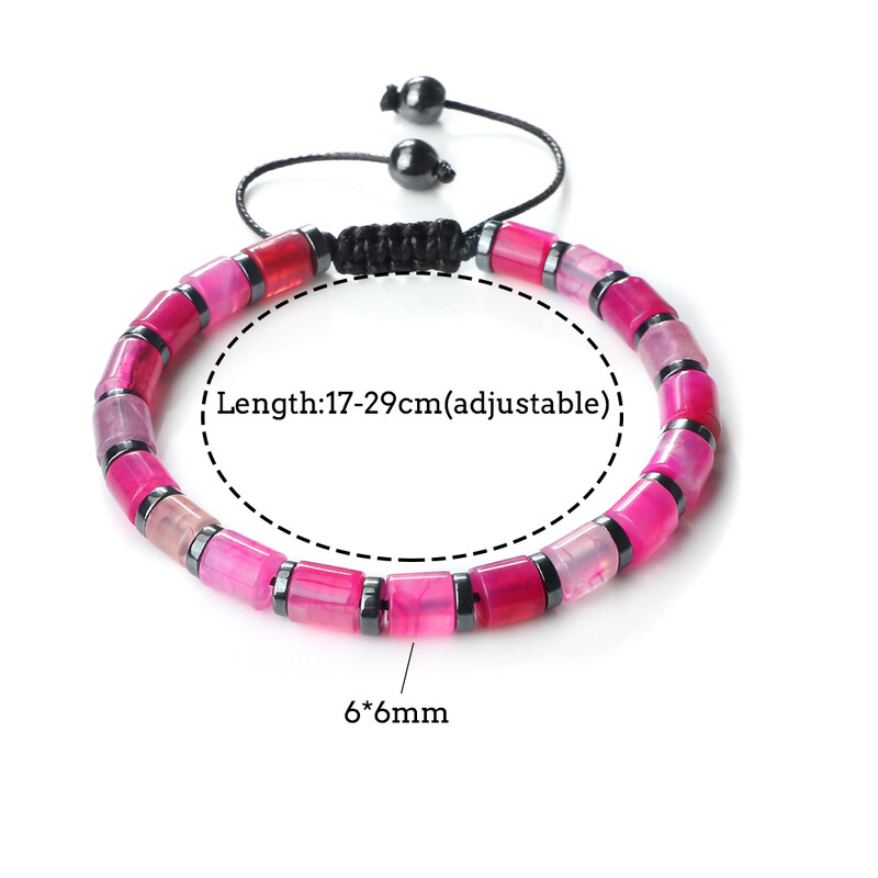 Nova plava pletena narukvica u obliku cilindra, okrugli crni žučni kamen, razmaknica, lančić od ahata, žene, muškarci, prirodni Pulsera nakit, poklon