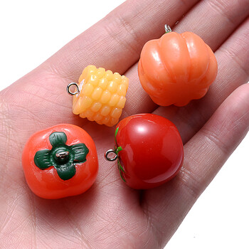 iYOE Mix Resin Animal Fruit Charms Λεμόνι Μπανάνα Ντομάτα Χήνα Χελώνα Κρεμαστό Γούρια Χάντρες για Κατασκευή Κολιέ Μπρελόκ DIY Craft