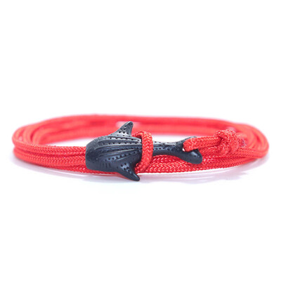 Personalizovaný náramok s motívom žraloka veľrybieho, unisex, nastaviteľný macram, náramok na ruku, doplnky na priateľstvo, kempingové šperky