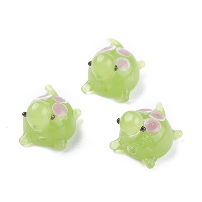 5 bucăți lucrat manual 3D broasca țestoasă de Murano margele de sticlă distanțiere animale pandantiv pentru colier brățară bijuterii DIY