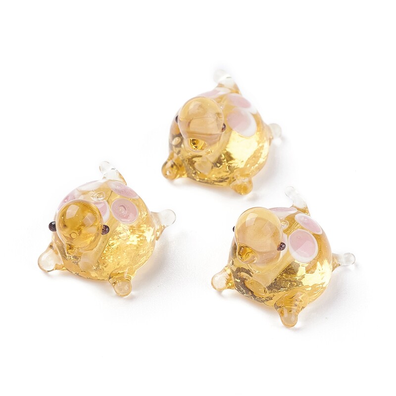 5 bucăți lucrat manual 3D broasca țestoasă de Murano margele de sticlă distanțiere animale pandantiv pentru colier brățară bijuterii DIY