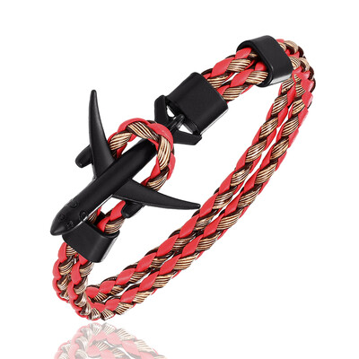 MKENDN modes lidmašīnas enkura rokassprādzes sievietēm šarms ādas rokassprādzes vīriešiem metāla āķi Hope Homme rotaslietas aviācijas stils