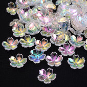 50db virág távtartó gyöngyök toll levél akril gyöngyök ékszerkészítéshez karkötő nyaklánc fülbevaló barkács kézműves kézzel készített kiegészítők