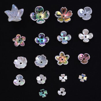 50 τμχ Flower Spacer Beads Feather Leaf Ακρυλικές χάντρες για Κατασκευή κοσμημάτων Βραχιόλι Κολιέ σκουλαρίκι DIY Craft Χειροποίητα αξεσουάρ