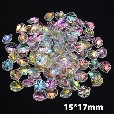 50db virág távtartó gyöngyök toll levél akril gyöngyök ékszerkészítéshez karkötő nyaklánc fülbevaló barkács kézműves kézzel készített kiegészítők