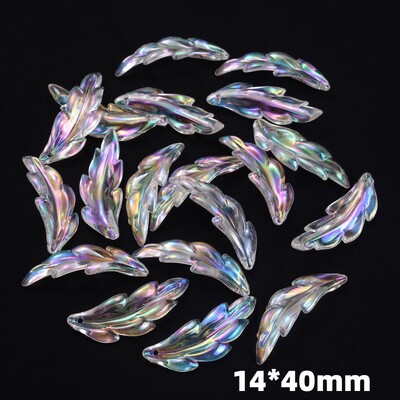 50db virág távtartó gyöngyök toll levél akril gyöngyök ékszerkészítéshez karkötő nyaklánc fülbevaló barkács kézműves kézzel készített kiegészítők