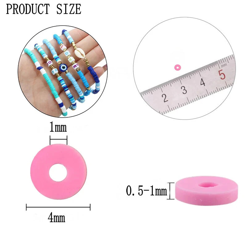 1350 ks farebných hlinených korálok na výrobu šperkov, DIY náhrdelníky, príslušenstvo na výrobu, sada pre dievčatá, deti, náramky, korálkovanie, potreby