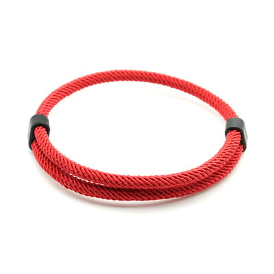 Brățară de frânghie reglabilă bărbați femei Brățară de prietenie minimalistă cu fir roșu norocos Braslet Pulseras Cadou pentru îndrăgostiți Joias