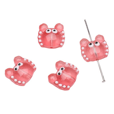 1db 13,5x12,5 mm-es divatos üveglámpa gyöngyök Szép kis rákgyöngyök barkácsoláshoz, női ékszerkészítési kiegészítőkhöz