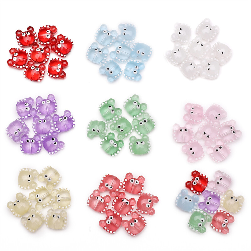 1db 13,5x12,5 mm-es divatos üveglámpa gyöngyök Szép kis rákgyöngyök barkácsoláshoz, női ékszerkészítési kiegészítőkhöz