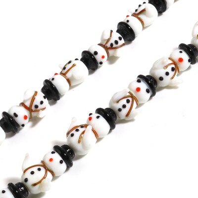 2-5 bucăți mărgele de sticlă cu lampă multicolore de Crăciun, om de zăpadă, mănuși de Moș Crăciun, margele distanțatoare largi, colier, bijuterii pentru femei