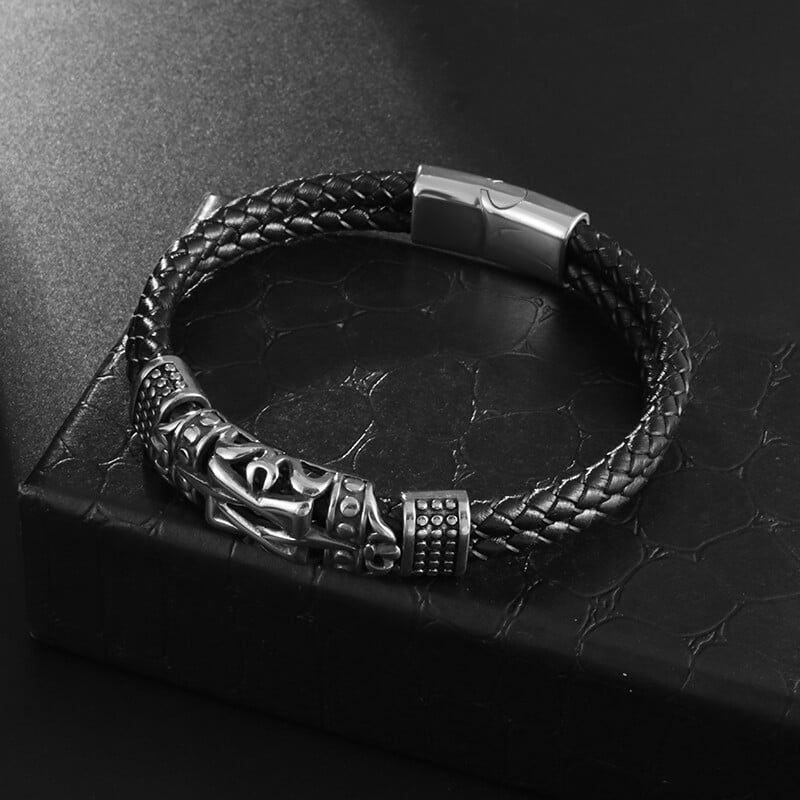 Brățară evreiască Steaua lui David Religioasă Ierusalim Morgan Steaua lui David Brățară din piele Femei Bărbați Israel Amulet Bijuterii