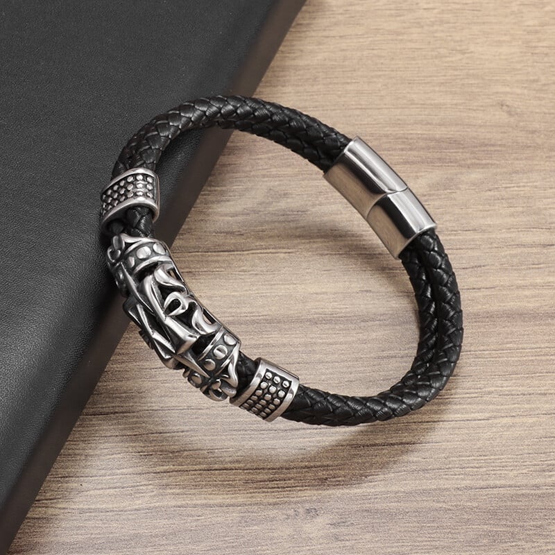 Brățară evreiască Steaua lui David Religioasă Ierusalim Morgan Steaua lui David Brățară din piele Femei Bărbați Israel Amulet Bijuterii