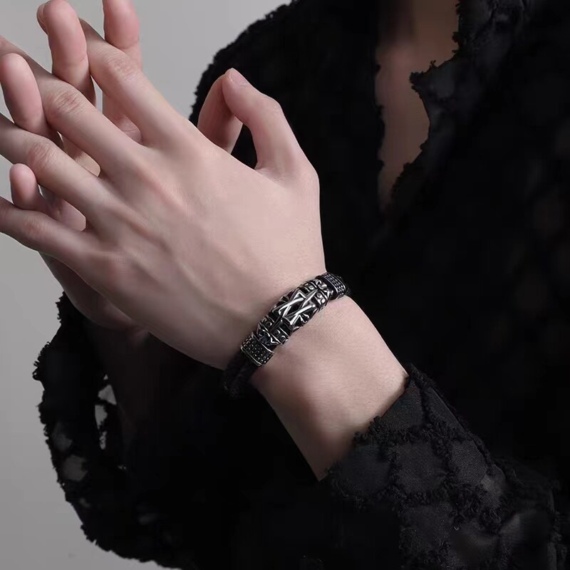 Brățară evreiască Steaua lui David Religioasă Ierusalim Morgan Steaua lui David Brățară din piele Femei Bărbați Israel Amulet Bijuterii