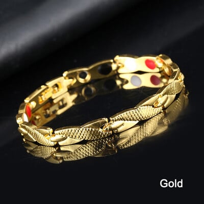 Mados nerūdijančio plieno sveikos energijos magnetinė grandinėlė germanio apyrankė moterims vyriški papuošalai