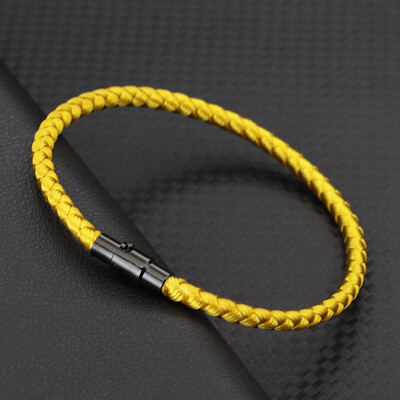 Brățară cu frânghie cu chilă de gradul A, stil simplu, pentru bărbați, cataramă cu magnet dublu de siguranță, cu fir roșu norocos, accesorii de mână ocazionale