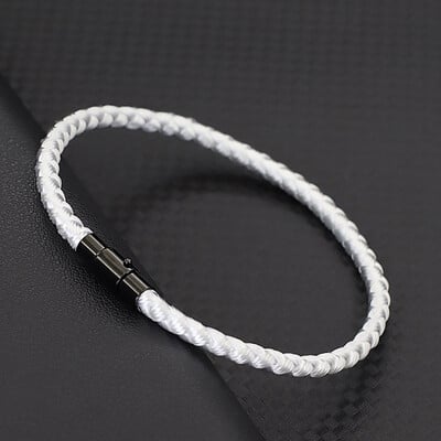 Brățară cu frânghie cu chilă de gradul A, stil simplu, pentru bărbați, cataramă cu magnet dublu de siguranță, cu fir roșu norocos, accesorii de mână ocazionale