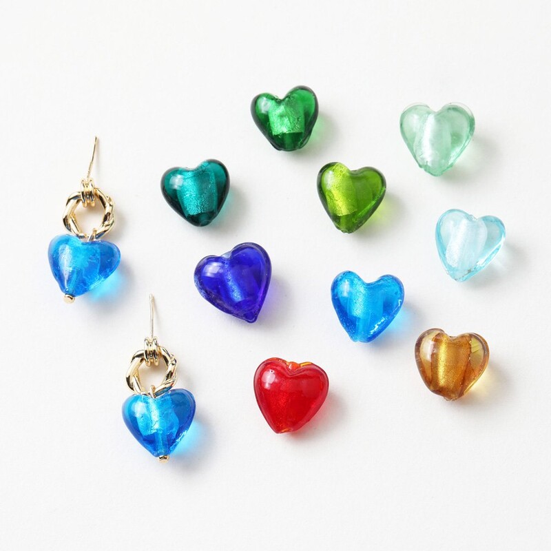 10PCS Staklena ogrlica u obliku srca Privjesak DIY pribor za izradu naušnica Nalazi za nakit Komponente Materijal Dodaci