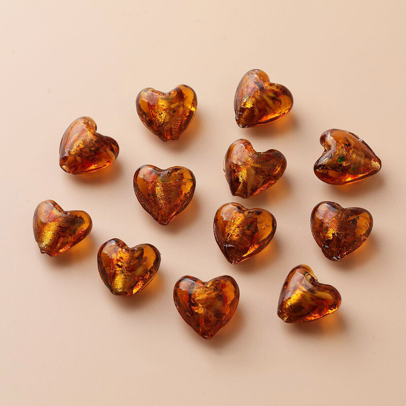 10PCS Staklena ogrlica u obliku srca Privjesak DIY pribor za izradu naušnica Nalazi za nakit Komponente Materijal Dodaci