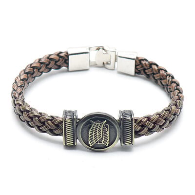 Anime egy darabból készült kalóz karkötő rajzfilm akcióbaba Lufei szalmakalap punk fekete bőr szőtt karkötő játék születésnapi ajándék