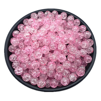 50db 8 mm-es dupla színű repedt gyöngyök távtartó ékszerkészítéshez, kézzel készített barkácsolás