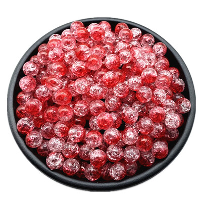 50db 8 mm-es dupla színű repedt gyöngyök távtartó ékszerkészítéshez, kézzel készített barkácsolás