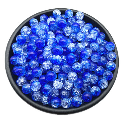 50db 8 mm-es dupla színű repedt gyöngyök távtartó ékszerkészítéshez, kézzel készített barkácsolás