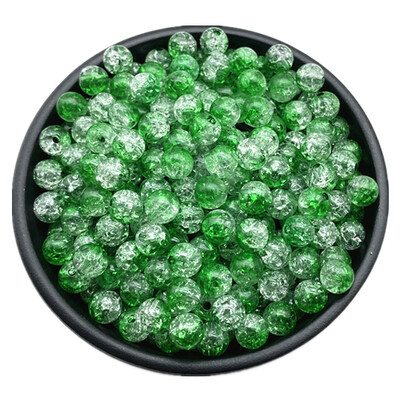 50db 8 mm-es dupla színű repedt gyöngyök távtartó ékszerkészítéshez, kézzel készített barkácsolás