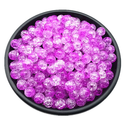 50db 8 mm-es dupla színű repedt gyöngyök távtartó ékszerkészítéshez, kézzel készített barkácsolás