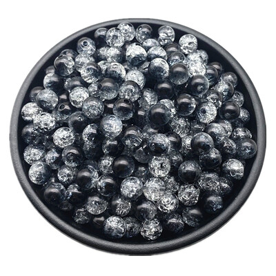 50db 8 mm-es dupla színű repedt gyöngyök távtartó ékszerkészítéshez, kézzel készített barkácsolás