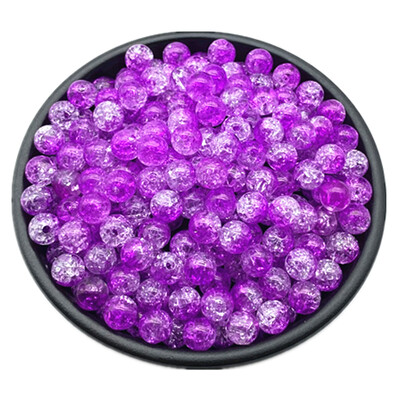 50db 8 mm-es dupla színű repedt gyöngyök távtartó ékszerkészítéshez, kézzel készített barkácsolás