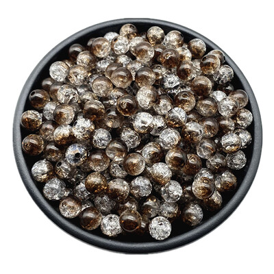 50db 8 mm-es dupla színű repedt gyöngyök távtartó ékszerkészítéshez, kézzel készített barkácsolás