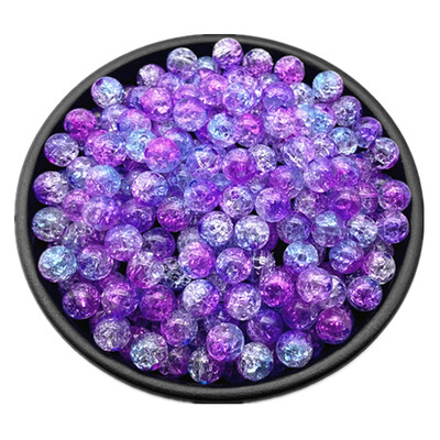 50db 8 mm-es dupla színű repedt gyöngyök távtartó ékszerkészítéshez, kézzel készített barkácsolás