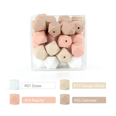 10 ks silikónových korálok 14 mm šesťuholníkové silikónové korálky, voľné korálky na výrobu šperkov, kľúčeniek, náramkov, pera, príslušenstvo.