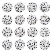 26/50/100 vnt. Silikoniniai raidžių karoliukai 12mm angliškos abėcėlės karoliukai Focal palaidi karoliukai papuošalams gaminti „pasidaryk pats“ raktų pakabukų priedai