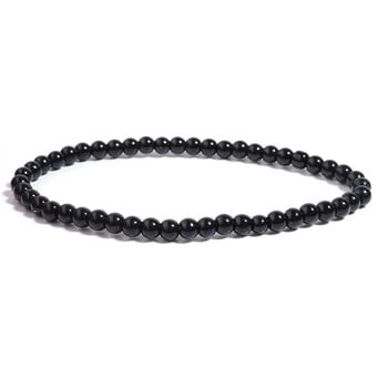 Βραχιόλι OAIITE Black Onyx Ανδρικό βραχιόλι από φυσική πέτρα Γυαλιστερό μαύρο βραχιόλι Γυναικείο Yoga Meditation Χειροποίητα κοσμήματα χονδρική